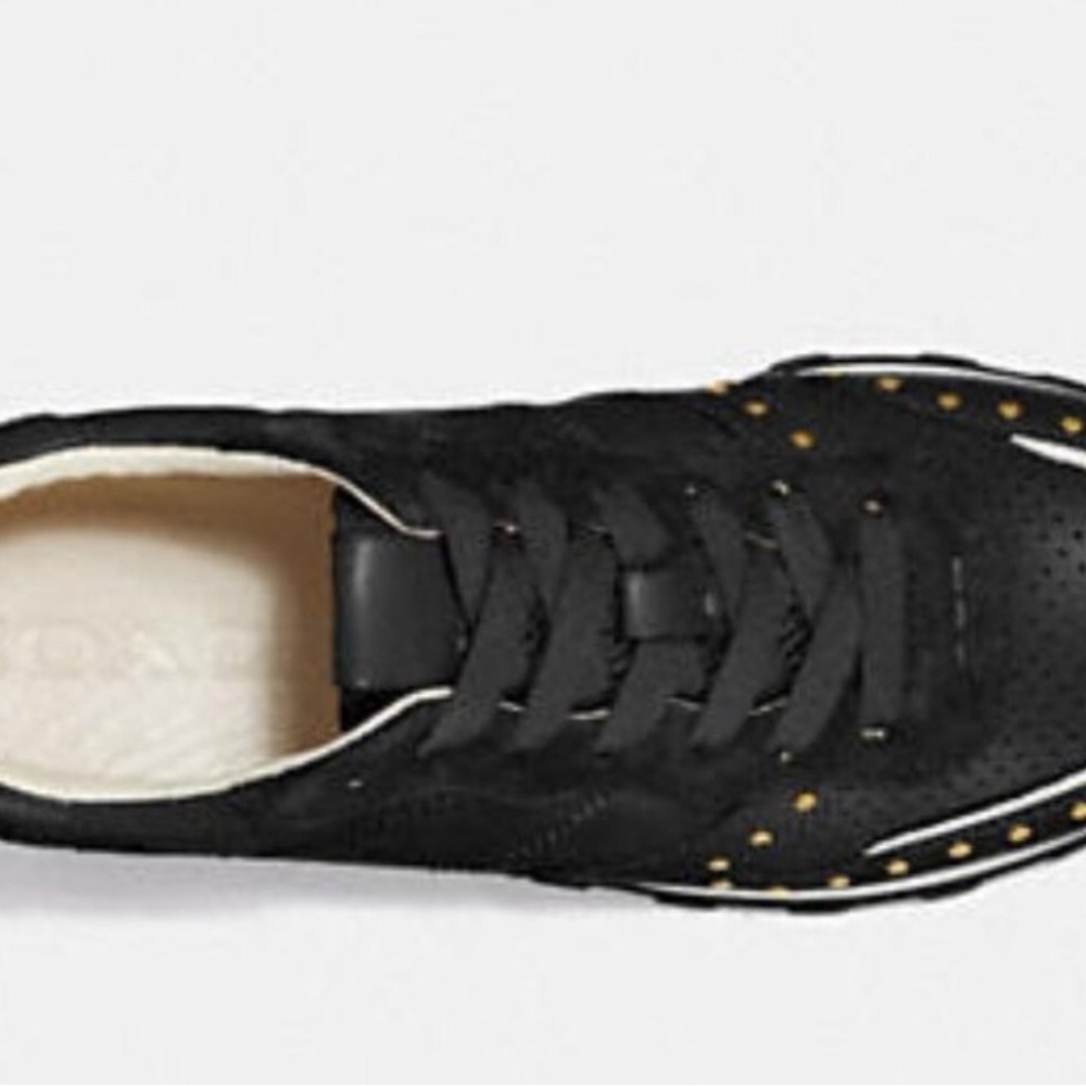 Coach C118 with rivets  Runner Sneakers Women Sz. 9.5 - Picture 2 of 9